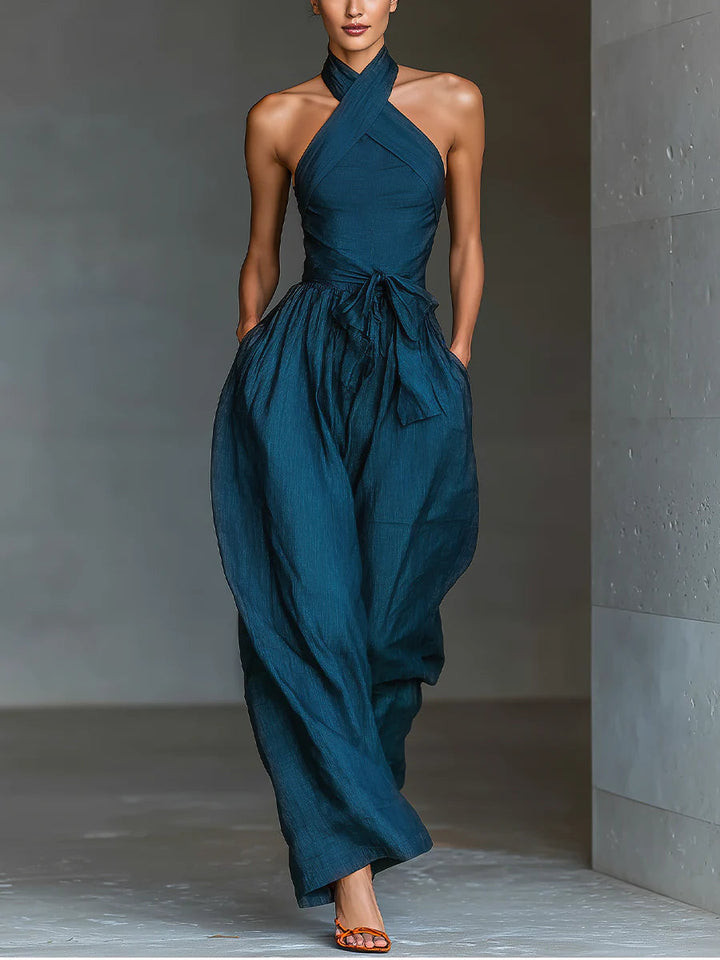 Arden™ Cross-Neck Wide-Leg Jumpsuit