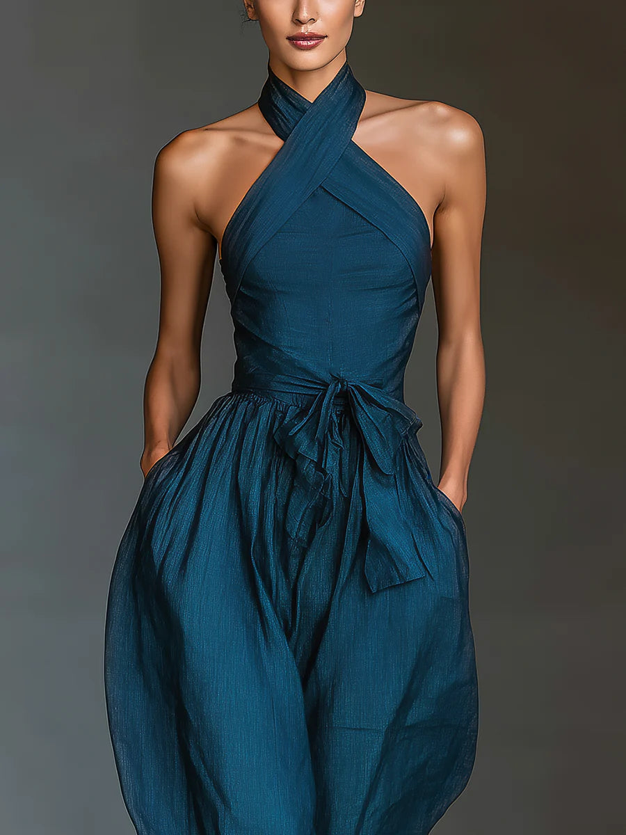 Arden™ Cross-Neck Wide-Leg Jumpsuit