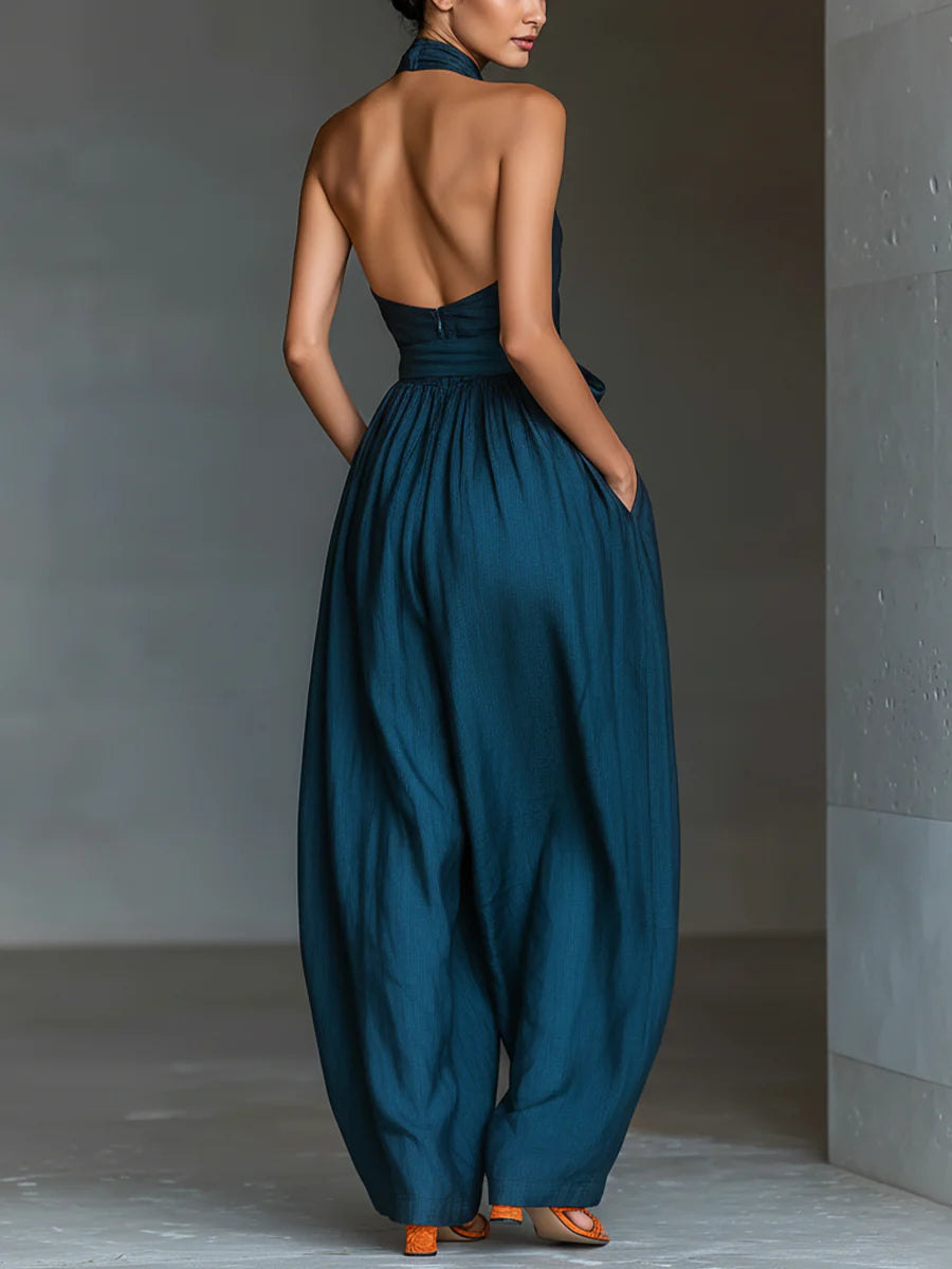 Arden™ Cross-Neck Wide-Leg Jumpsuit