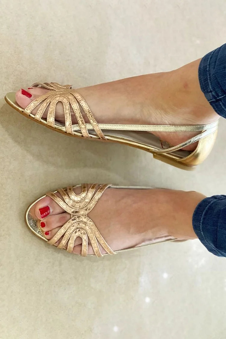 Eleonora™ Golden Sandals Summer