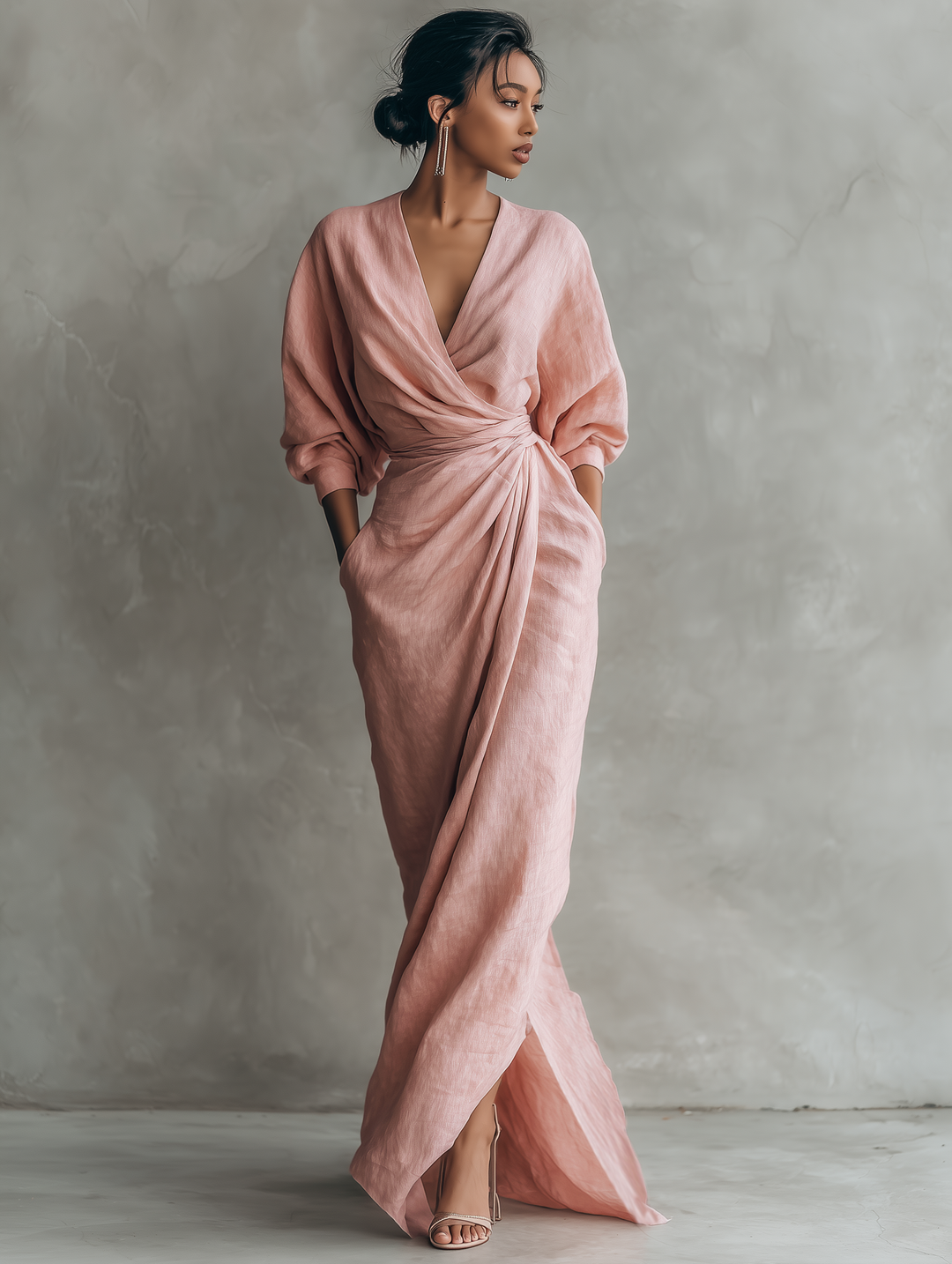 Mirelle™ V-Neck Maxi Dress