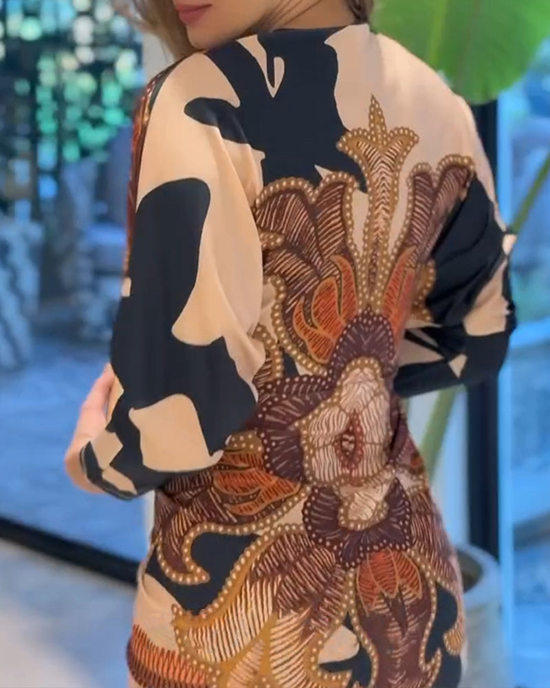 Seraphina™ Baroque Ruched Maxi Dress