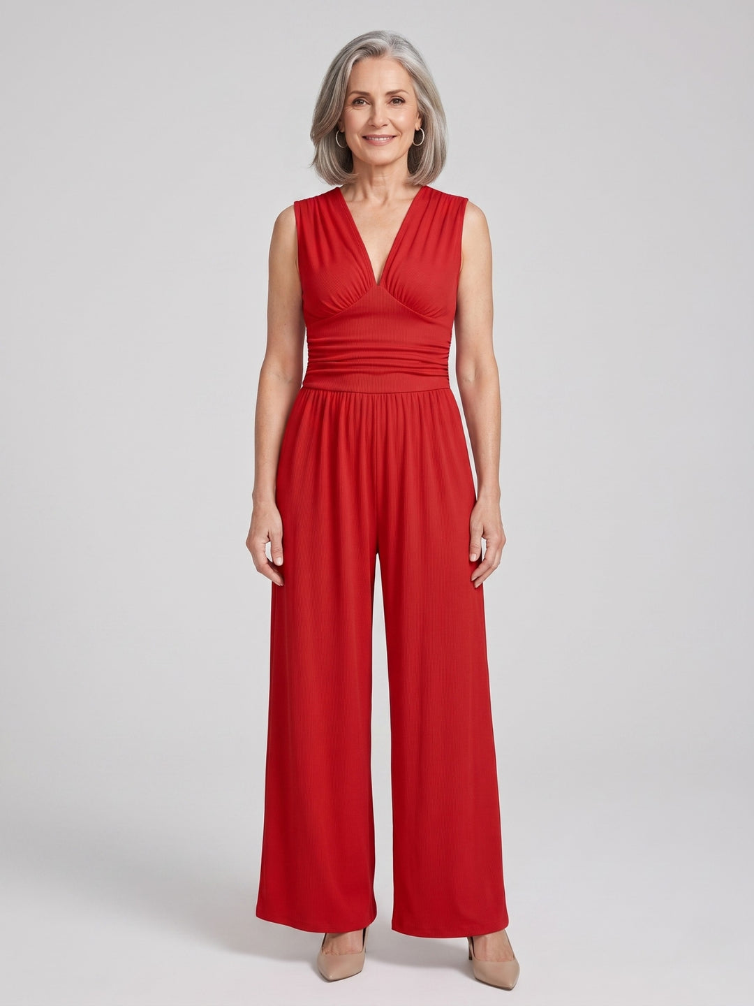 Charity™ Chic Sleeveless Wide-Leg Jumpsuit