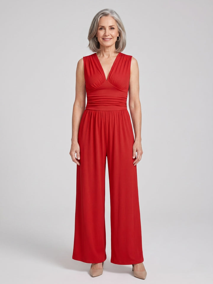 Charity™ Chic Sleeveless Wide-Leg Jumpsuit