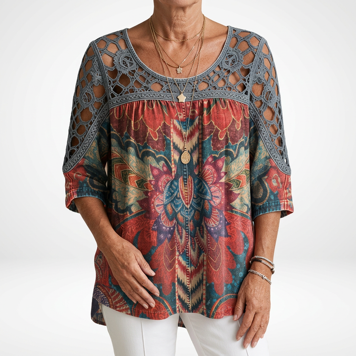 Zenaide™ Boho Ethnic Print Blouse