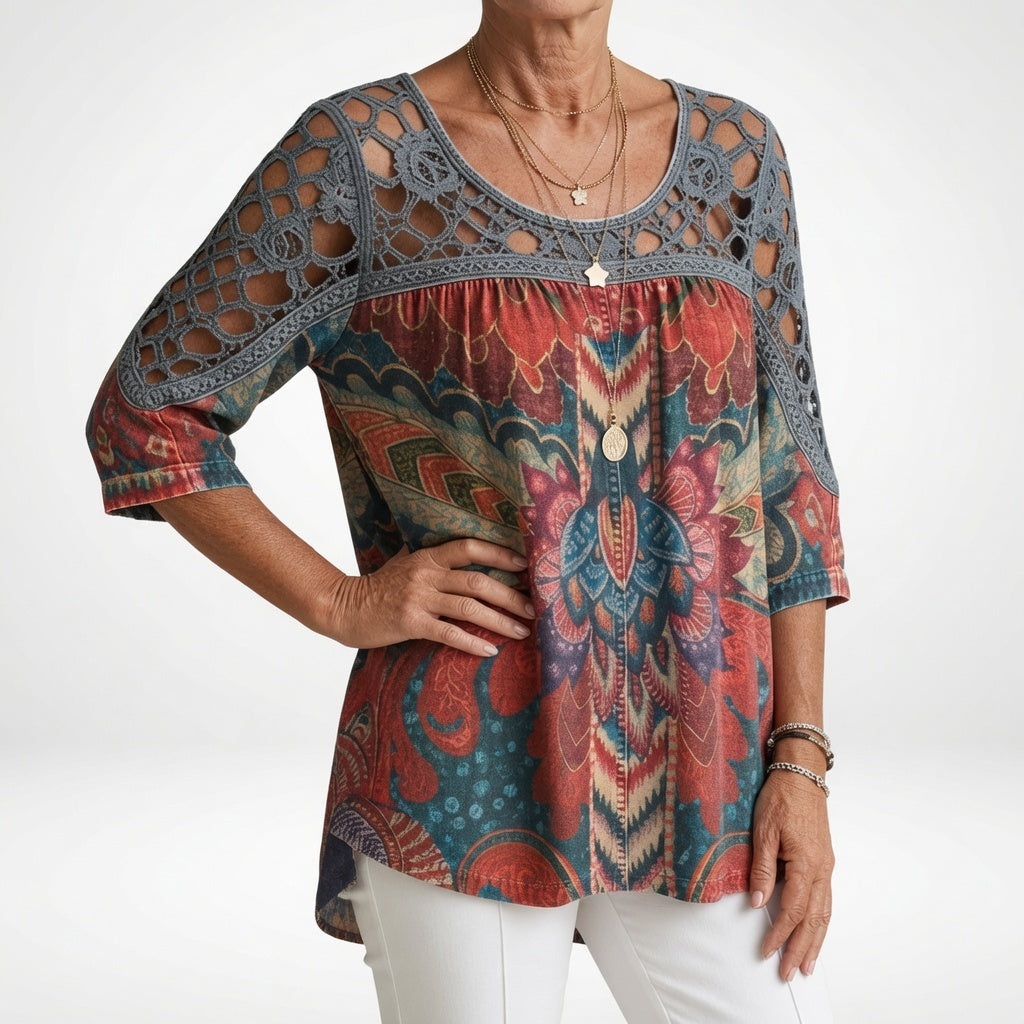 Zenaide™ Boho Ethnic Print Blouse