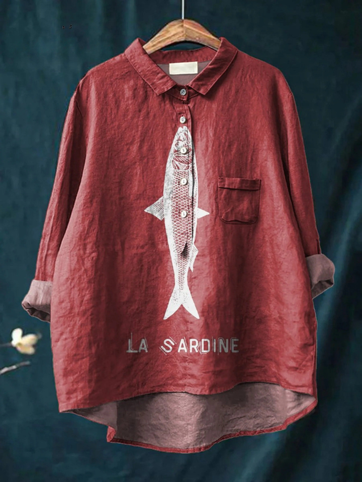 Corinne™ Sardine Print Blouse