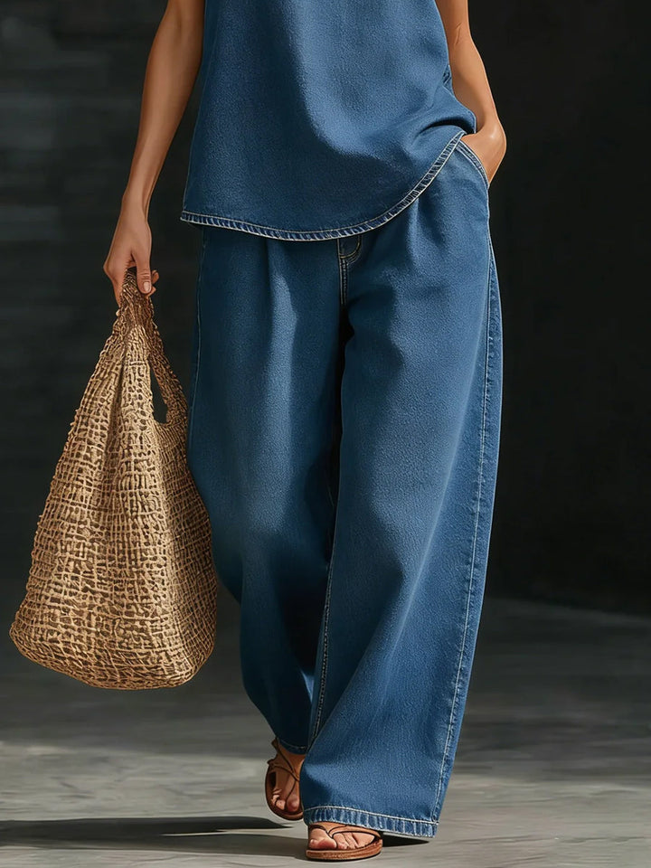 Liora™ Wide-Leg Denim Pants