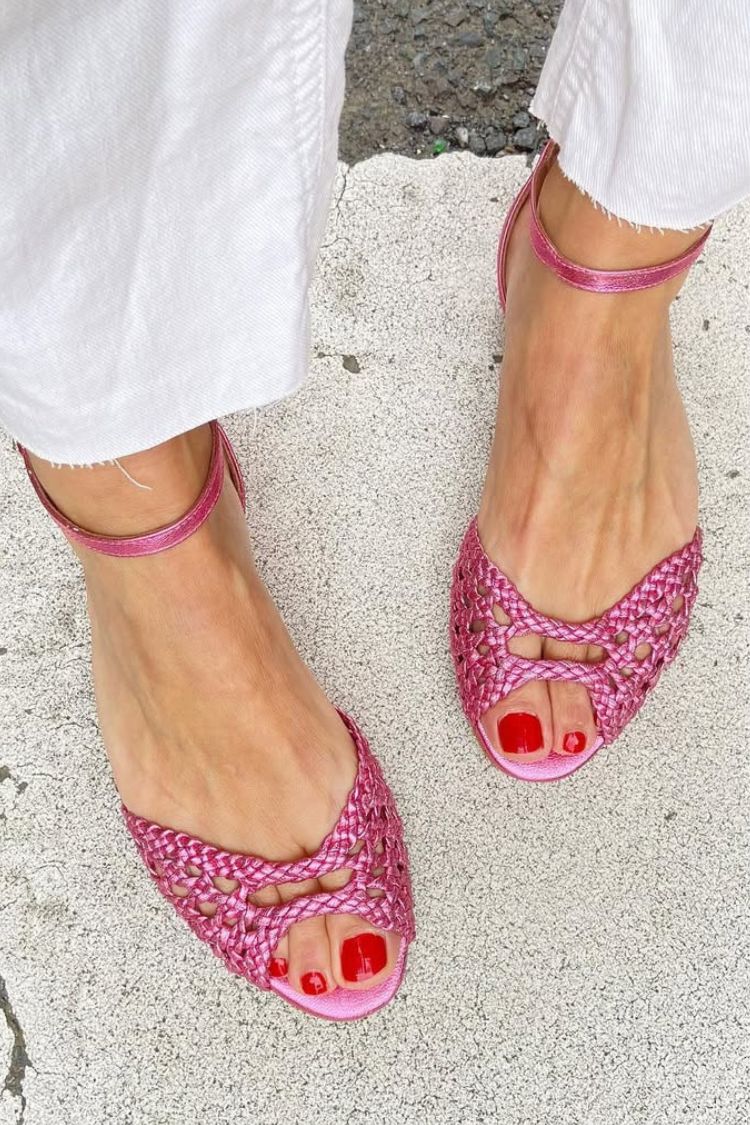 Isadora™ Woven Gold Sandals