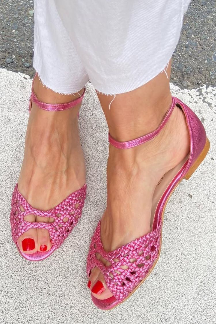 Isadora™ Woven Gold Sandals