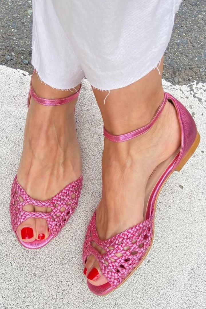 Isadora™ Woven Gold Sandals