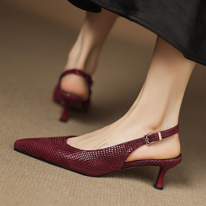 Celine™ Pointed Leather Heels