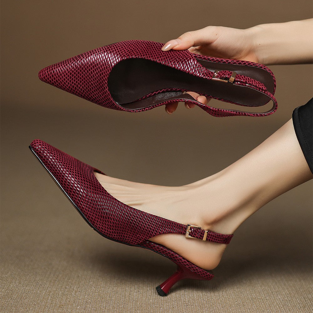 Celine™ Pointed Leather Heels