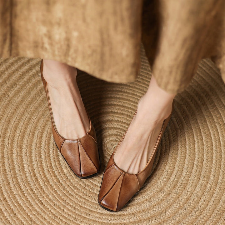 MARISOL™ Leather Square-Toe Pumps