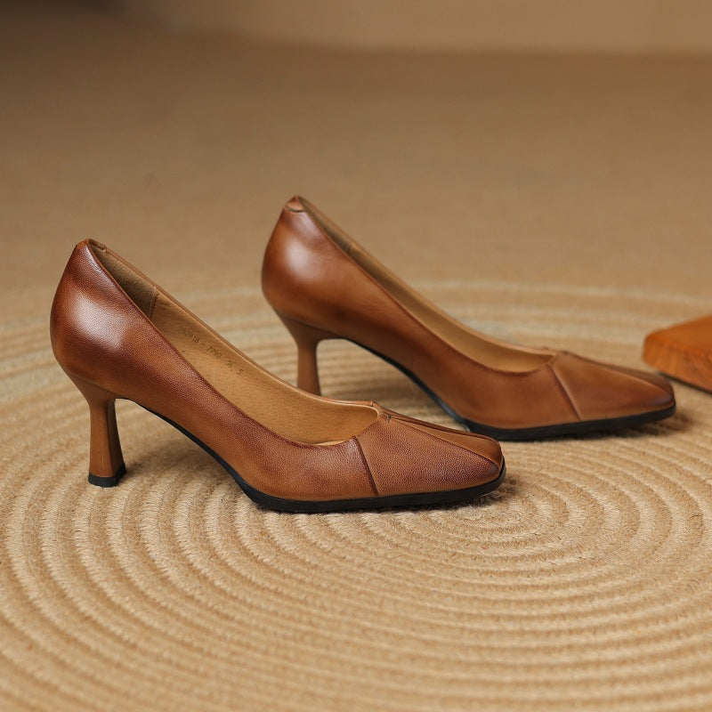 MARISOL™ Leather Square-Toe Pumps