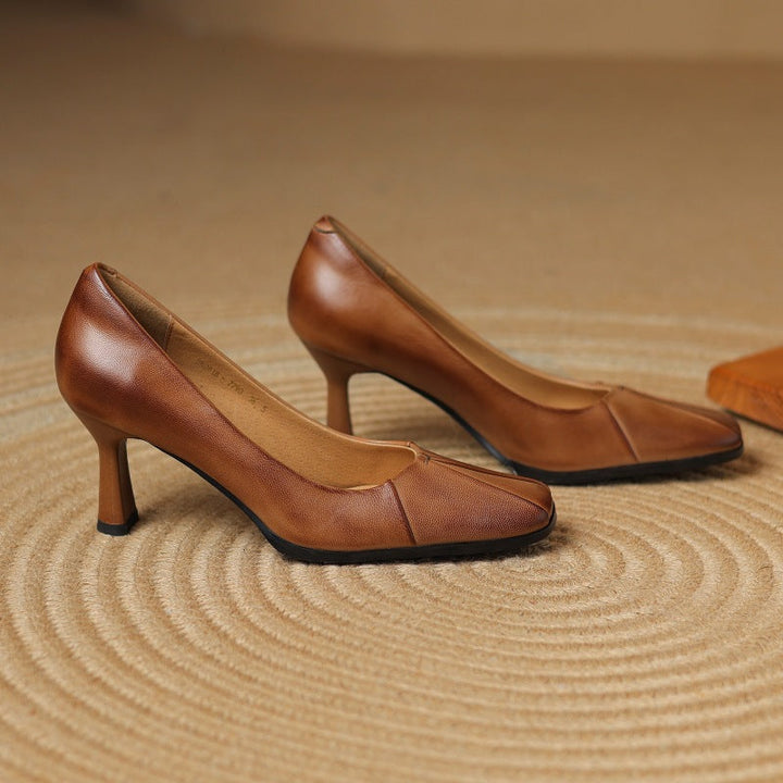 MARISOL™ Leather Square-Toe Pumps