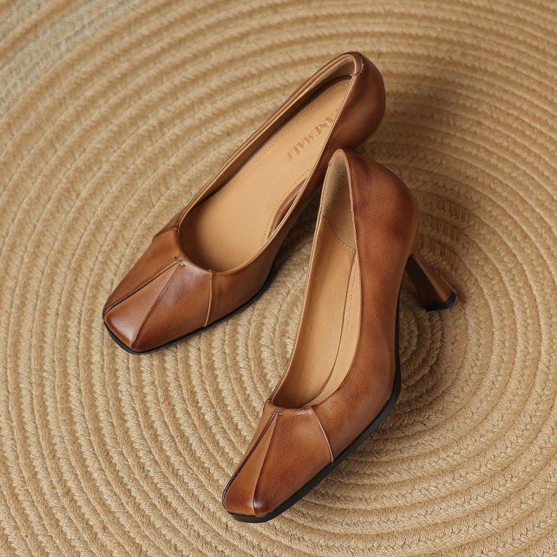 MARISOL™ Leather Square-Toe Pumps