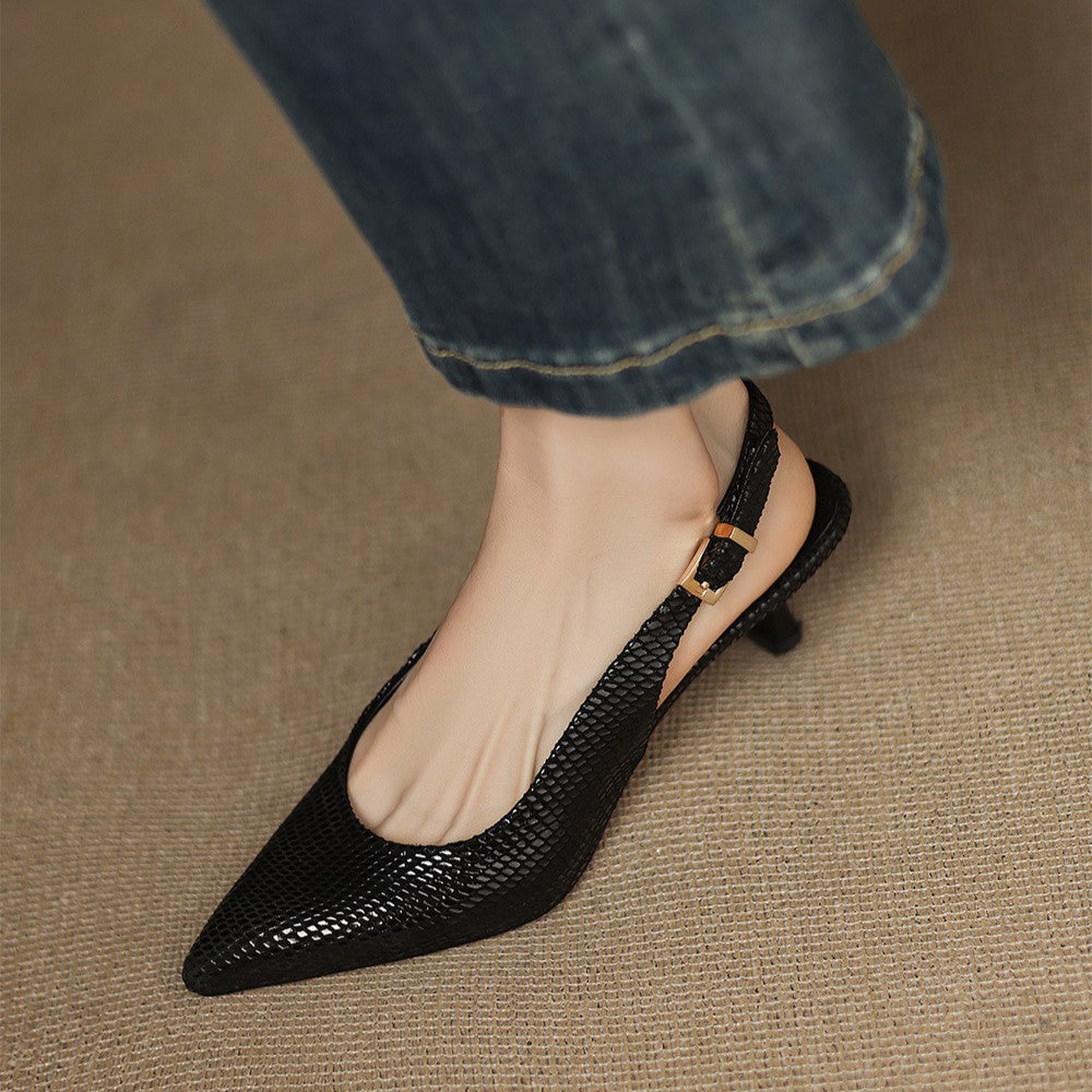Celine™ Pointed Leather Heels