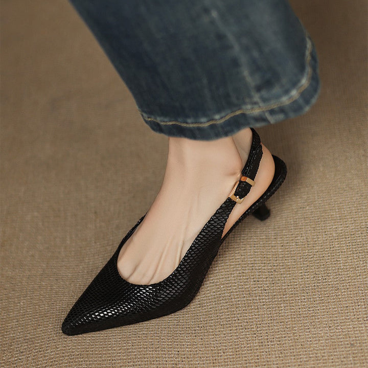 Celine™ Pointed Leather Heels