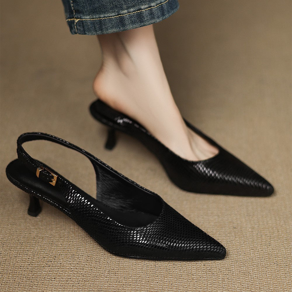 Celine™ Pointed Leather Heels