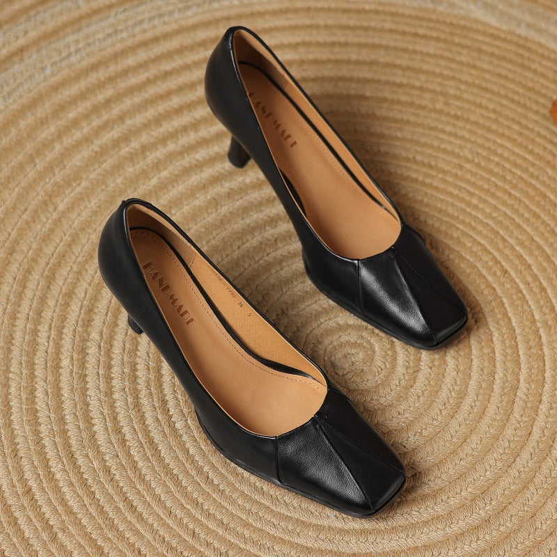 MARISOL™ Leather Square-Toe Pumps