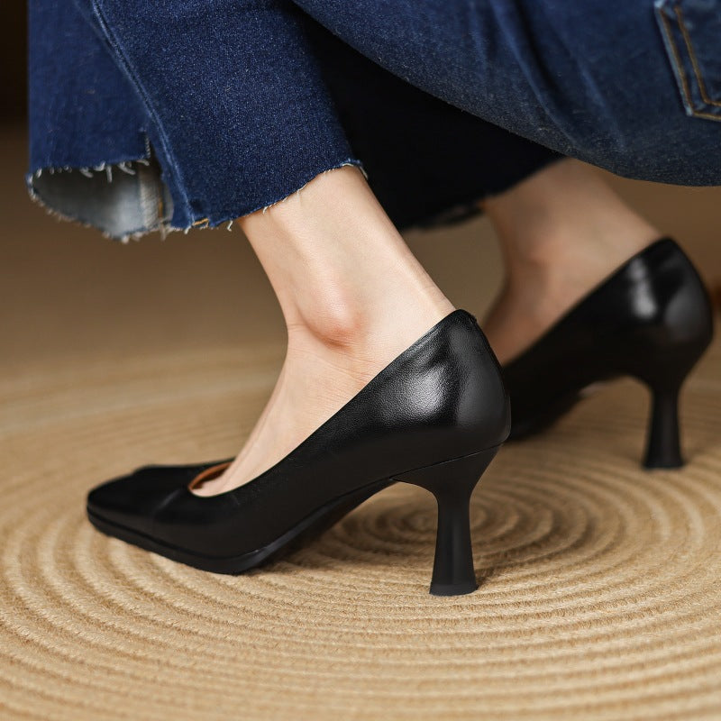 MARISOL™ Leather Square-Toe Pumps