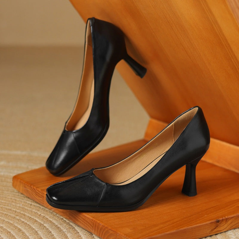 MARISOL™ Leather Square-Toe Pumps