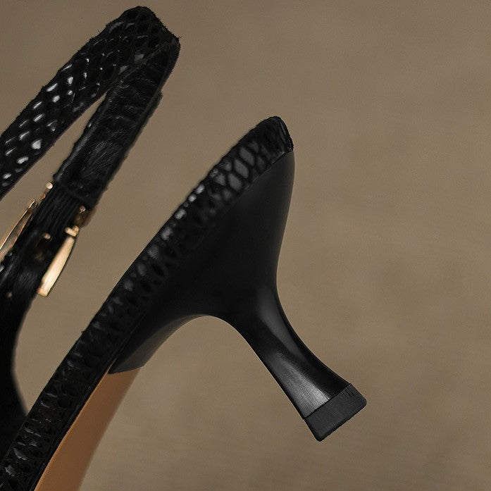 Celine™ Pointed Leather Heels