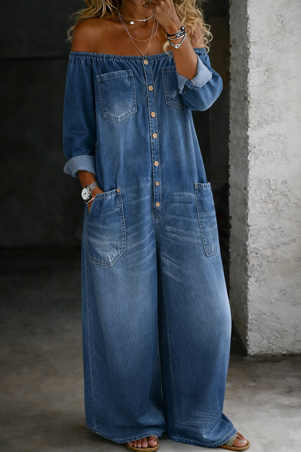 Elena™ Off Shoulder Jumpsuit