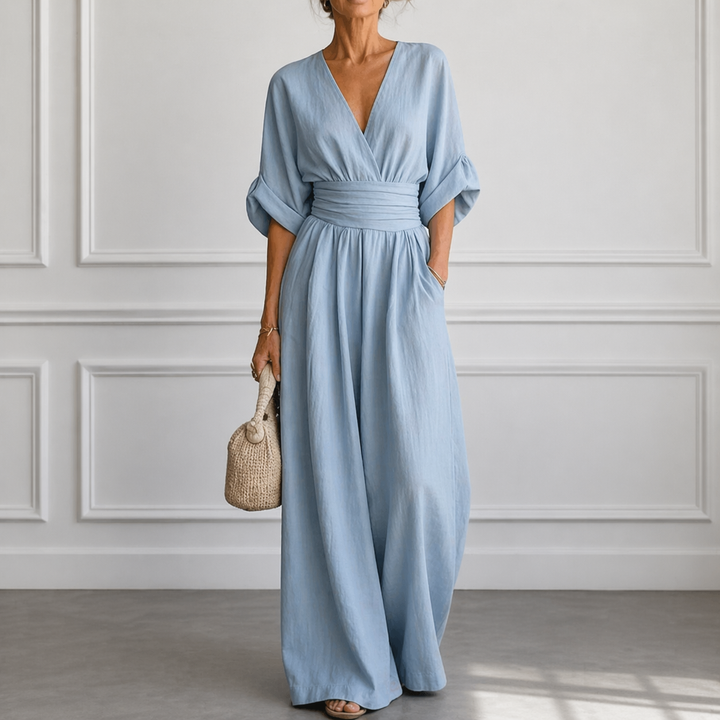 Cheska™ Flowing Waist-Defined Jumpsuit
