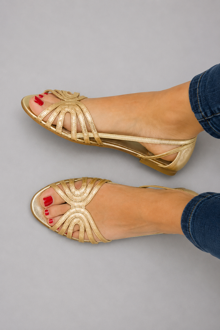 Eleonora™ Golden Sandals Summer