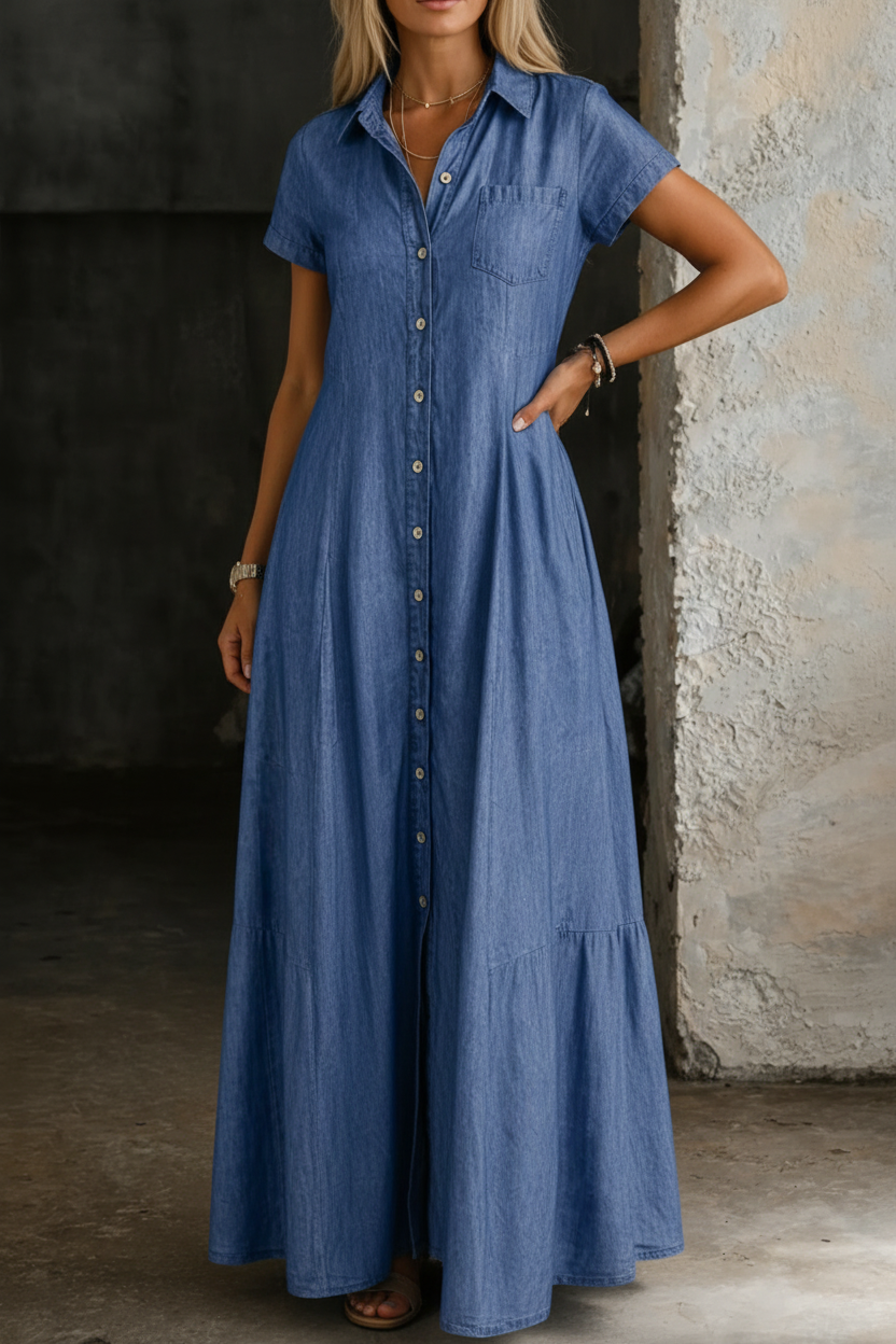 Eliza™ Long Denim Dress