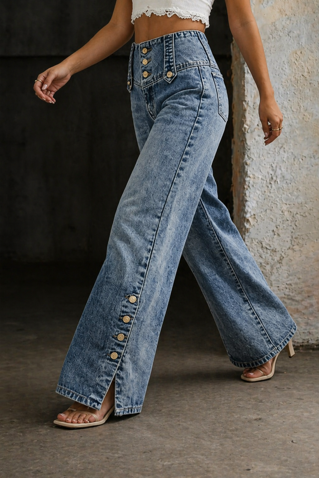 Mia™ High Waist Slit Jeans