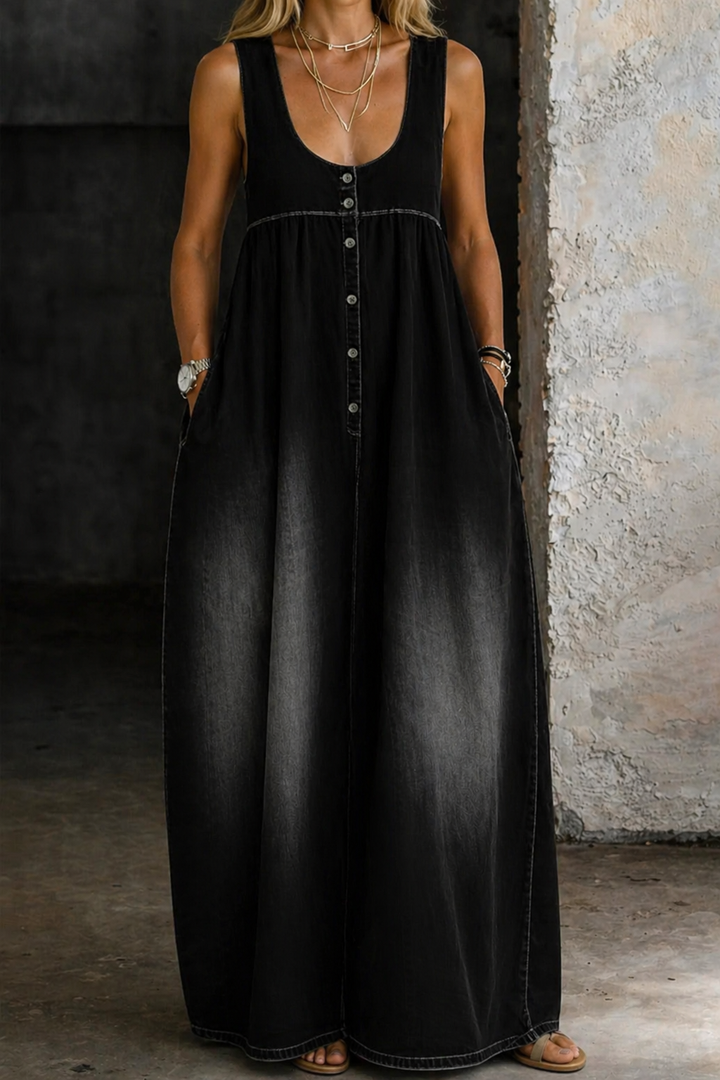 Veronica™  Loose Denim Vest Dress