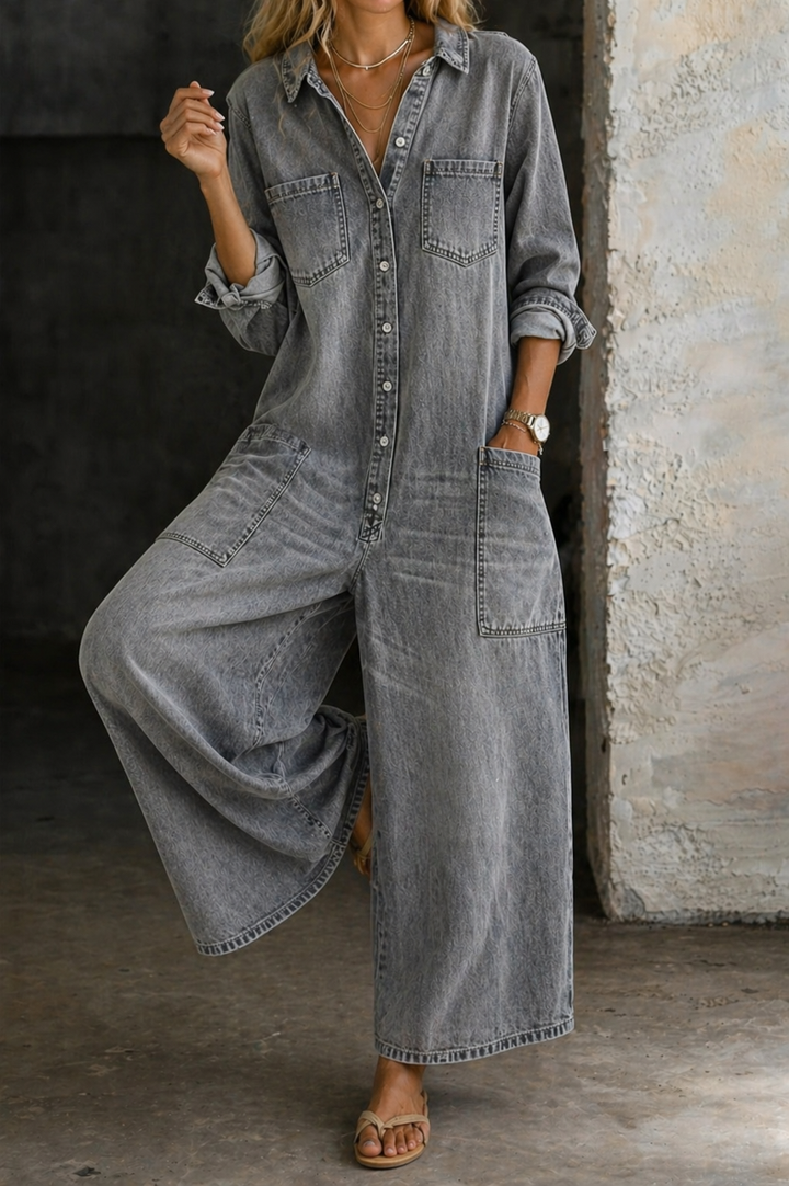Vivienne™ Casual Denim Jumpsuit