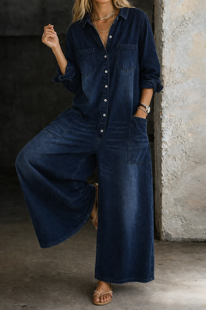 Vivienne™ Casual Denim Jumpsuit