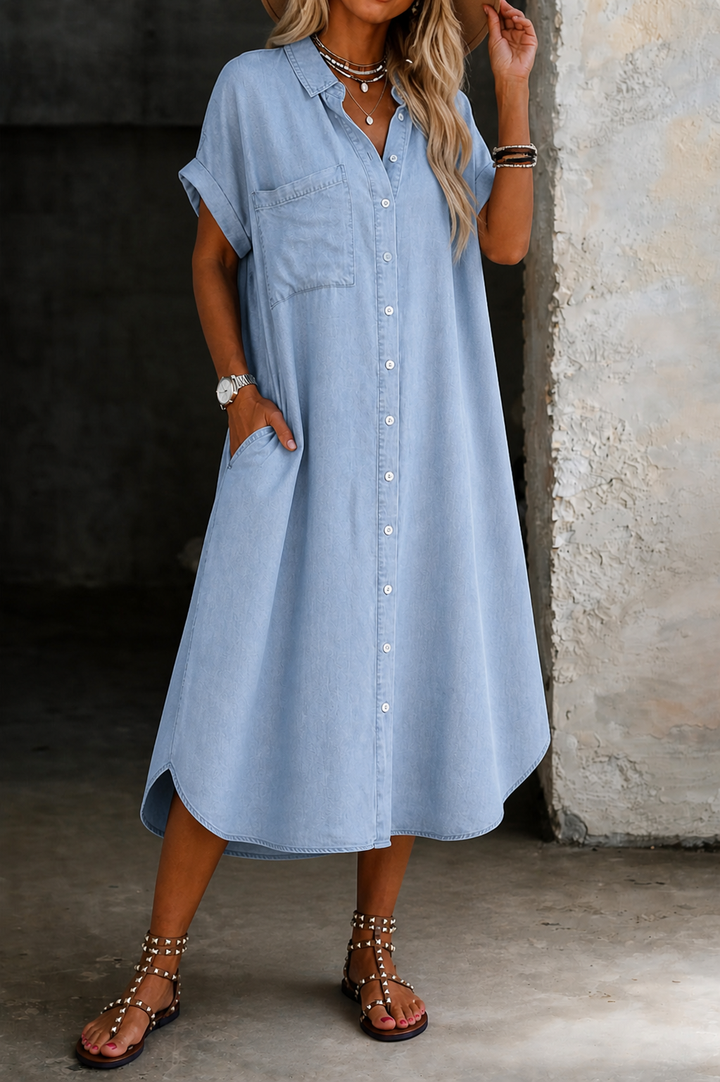 Karen™ Denim Style Shirt Dress