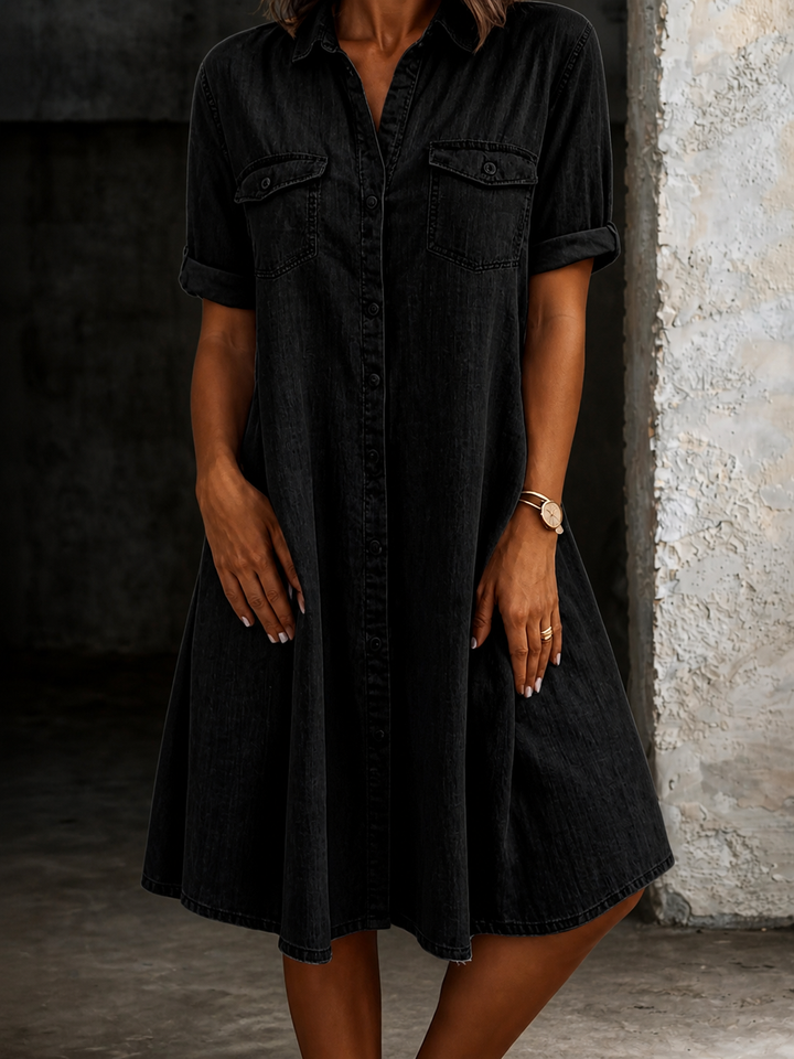 Patricia™ Denim Style Midi Dress