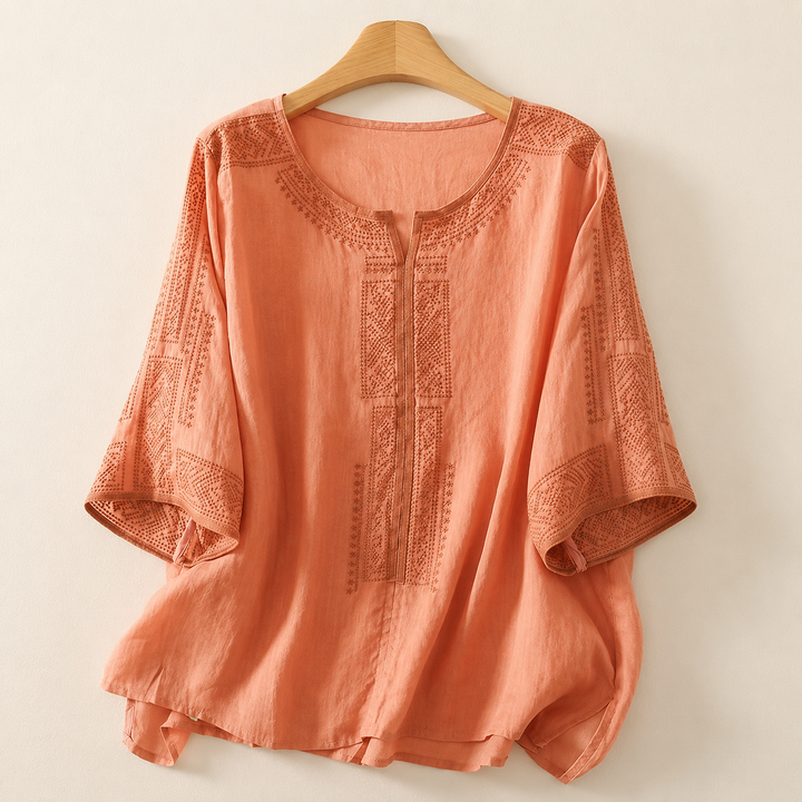 Celine™ Cotton Linen Blouse