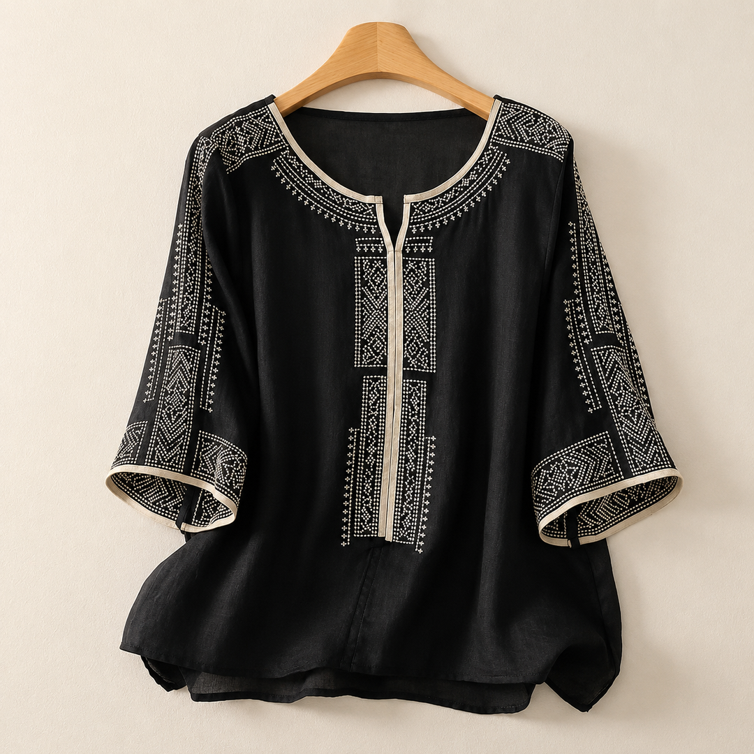 Celine™ Cotton Linen Blouse