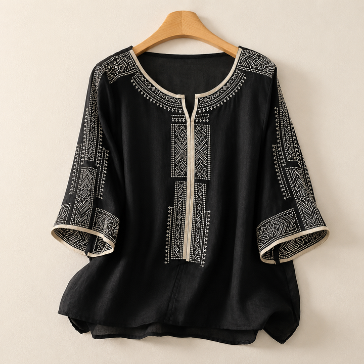 Celine™ Cotton Linen Blouse