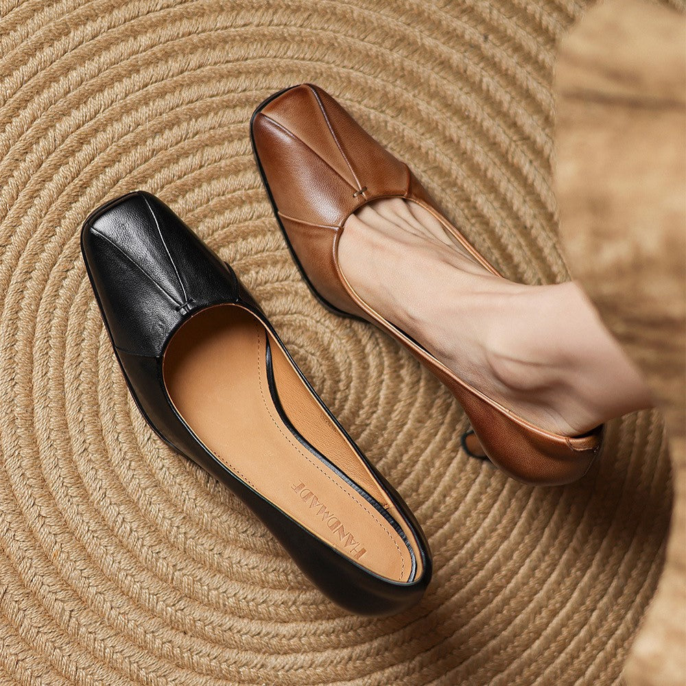 MARISOL™ Leather Square-Toe Pumps