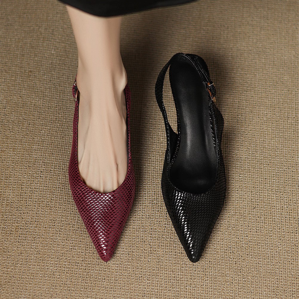 Celine™ Pointed Leather Heels