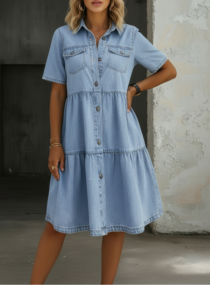 Sophia™ Casual  Denim Dress