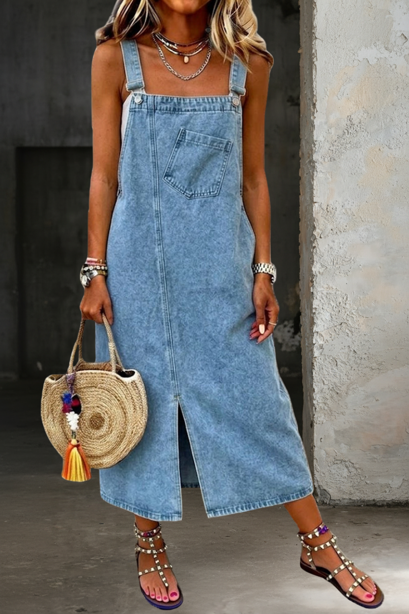Susan™ Casual Denim Jumper Dress