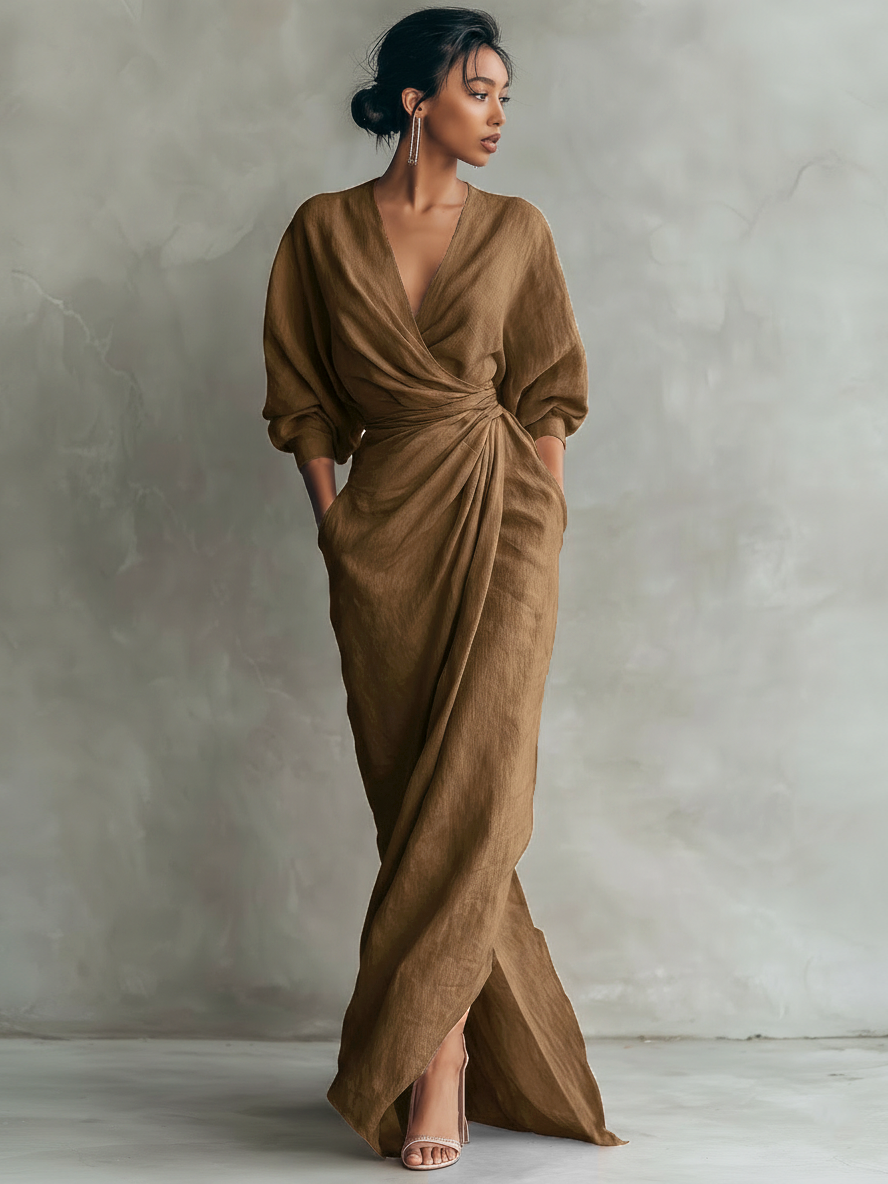 Mirelle™ V-Neck Maxi Dress