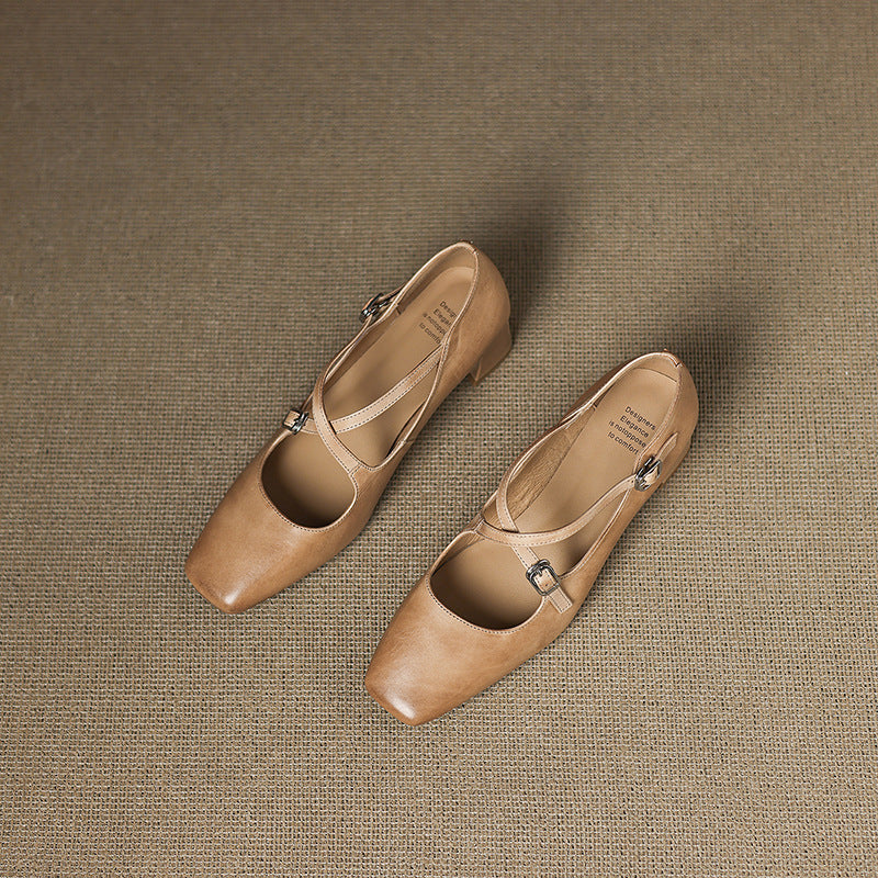 MARVANE™ Leather Kitten Heels