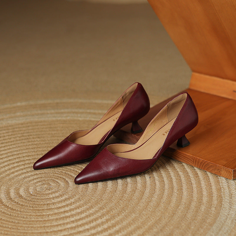 CEYRA™ Leather Kitten Heels