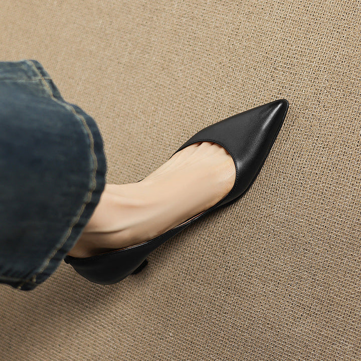CALENNE™ Leather Kitten Heels