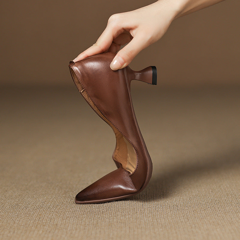 CALENNE™ Leather Kitten Heels